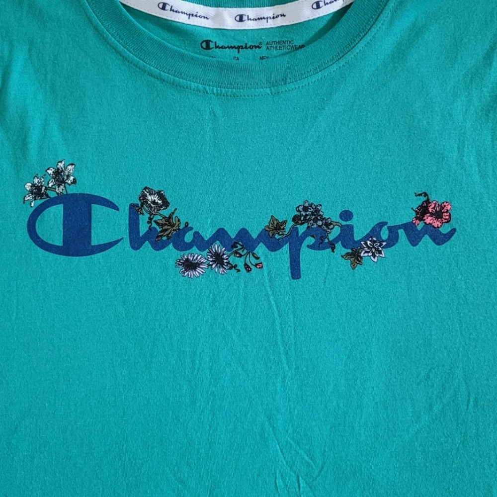 Champion🏆 Jade Green💚 Logo Tee👕 -  NWT - Picture 3 of 13